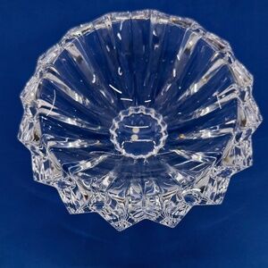 Orrefors Clear Crystal Zodiac Bowl 7.25" wide  x 3.25" high Signed Sweden